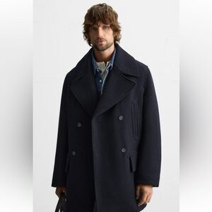 ZARA SHORT DOUBLE BREASTED COAT Size L